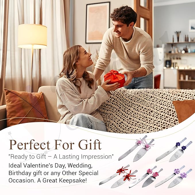 GIFTS INFINITY Personalized Mis Quince Anos Cake Knife and Server Set Valentine's Day Gift (CK-2PT)