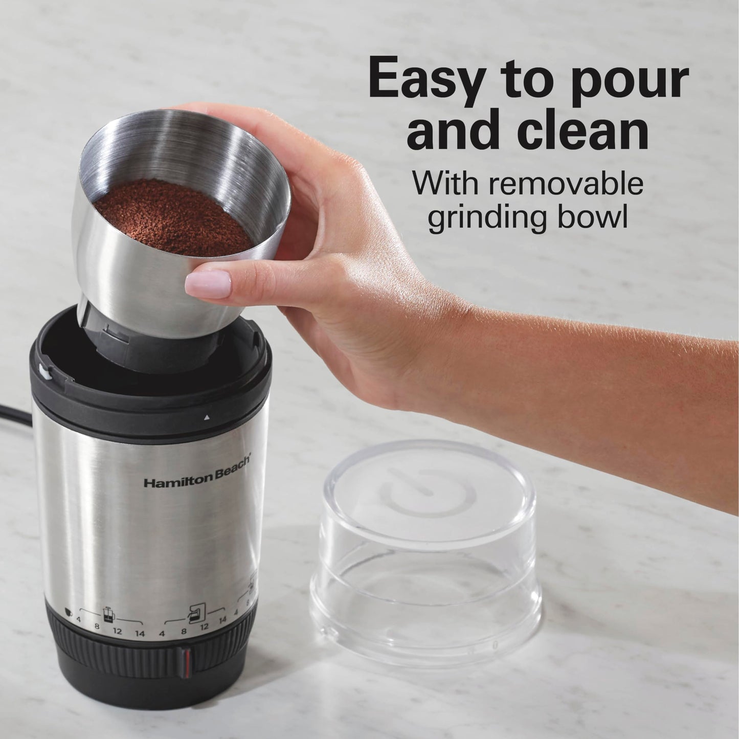 Hamilton Beach Custom Grind Electric Coffee Grinder For Up To 14 Cups