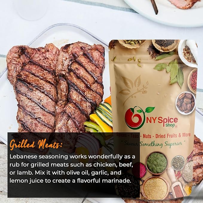 NY Spice Shop Lebanese Seasoning Blend - Natural Lebanese Spices - Zaatar Spice Blend - Cooking Spices & Herb Seasoning - Used In BBQ – 6 Ounce