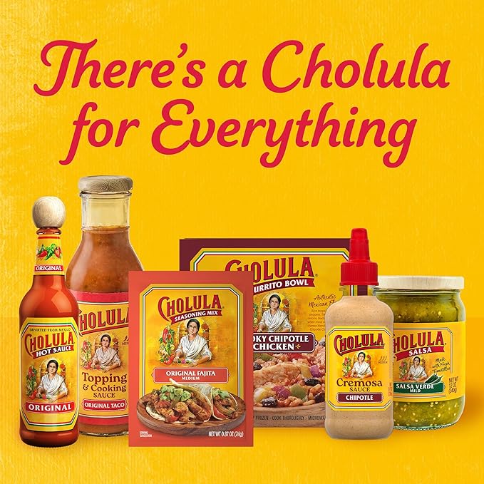 Cholula Seasoning Mix, Original Fajita, Medium Heat, For Chicken, Steak, Shrimp & Veggie Fajitas, 0.87 oz (Pack of 12)