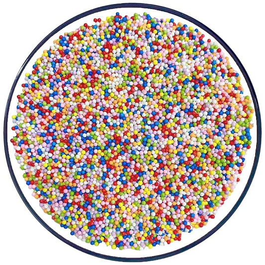 Sentovac Rainbow Nonpareils Sprinkles Edible 2mm Mini Peals Sprinkle for Cake Decorating Sugar Candy Cookie Cupcake Topper Baking Decorations Halloween Christmas Valentine Supplies
