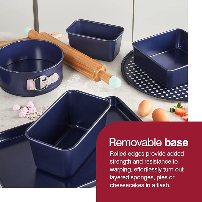 Zyliss Durable Non-Stick Pizza Tray | Carbon Steel | Dark Blue | Pizza Tray/Bakeware | Dishwasher Safe | 5 Year Guarantee??"<div>