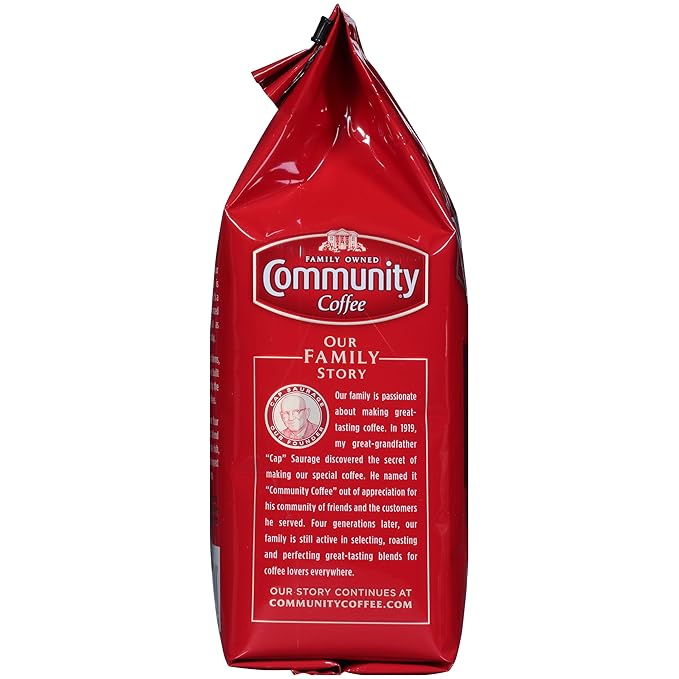 Community Coffee Pecan Praline Flavored 72 Ounces, Medium Roast Ground Coffee, 12 Ounce Bag (Pack of 6)