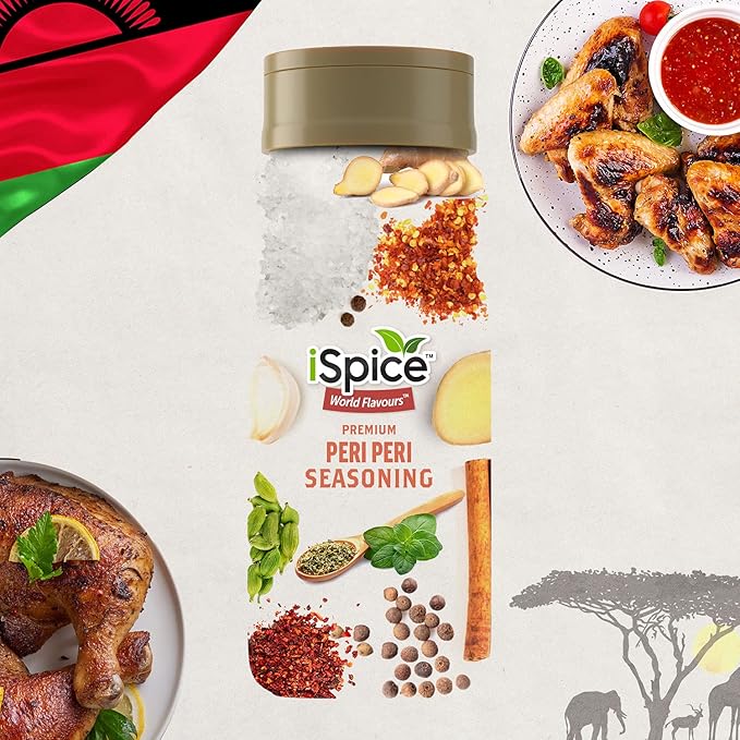 iSpice - PERI PERI SEASONING/PIRI PIRI SEASONING World Flavor Super Spice Blend | All Natural | Ready to use as is | No preparation is necessary