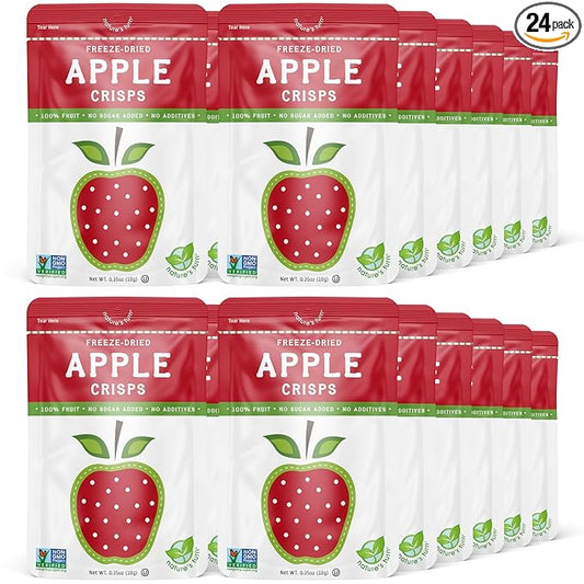 Nature?™s Turn Freeze-Dried Fruit Snacks, Apple Crisps, Pack of 24 (0.35 oz Each)
