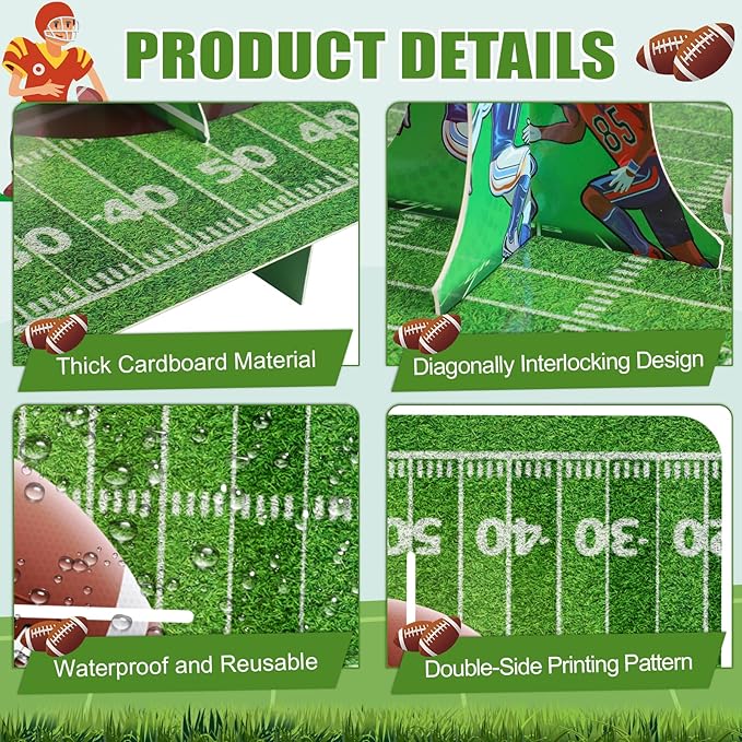 2 Pack Football Cupcake Stand Football Party Decorations 3 Tier Cupcake Stand Sports Theme Birthday Party Decorations for Birthday Sports Supplies