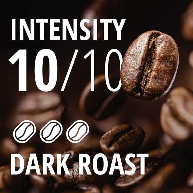 Gourmesso 50ct Espresso Coffee Pods I 50 Nespresso Compatible Coffee Pods I Proudly Fairtrade | Dark Roast I High Intensity 10 I Compatible with Nespresso Original Machines I Ristretto Blend Forte