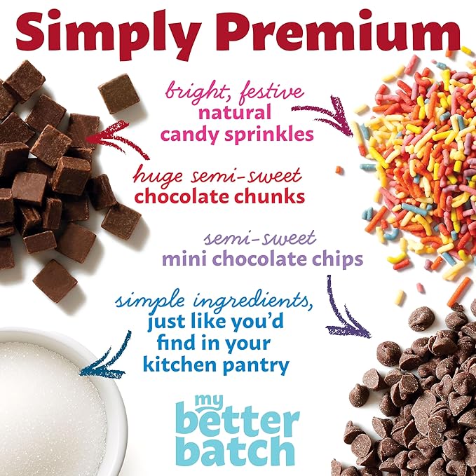 My Better Batch Classic Sugar Cookie Mix, Gourmet Baking Mix for Homemade Taste, 4 Pack (Makes 64 Cookies Total)