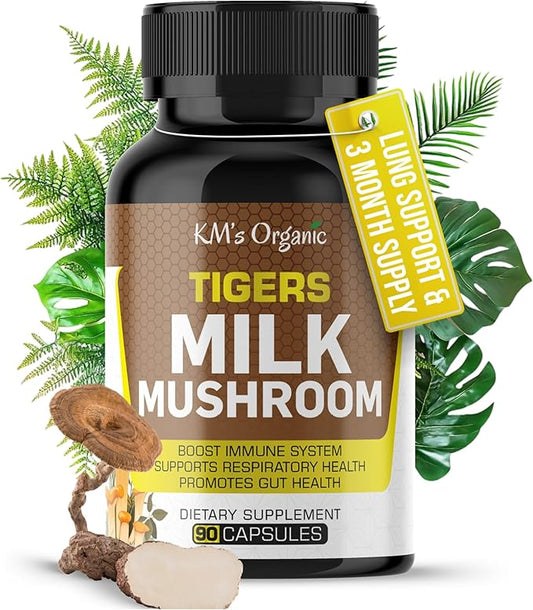 KM's Organic Tiger?™s Milk Mushroom Supplement 10:1 Extract (Lignosus Rhinocerus) ??Respiratory &