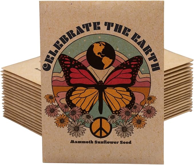 Bentley Earth Day 2025 Butterfly – Mammoth Sunflower Flower Mix Seed All Favor (25 Packets)