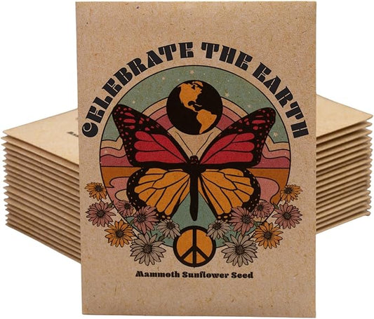 Bentley Earth Day 2025 Butterfly – Mammoth Sunflower Flower Mix Seed All Favor (25 Packets)