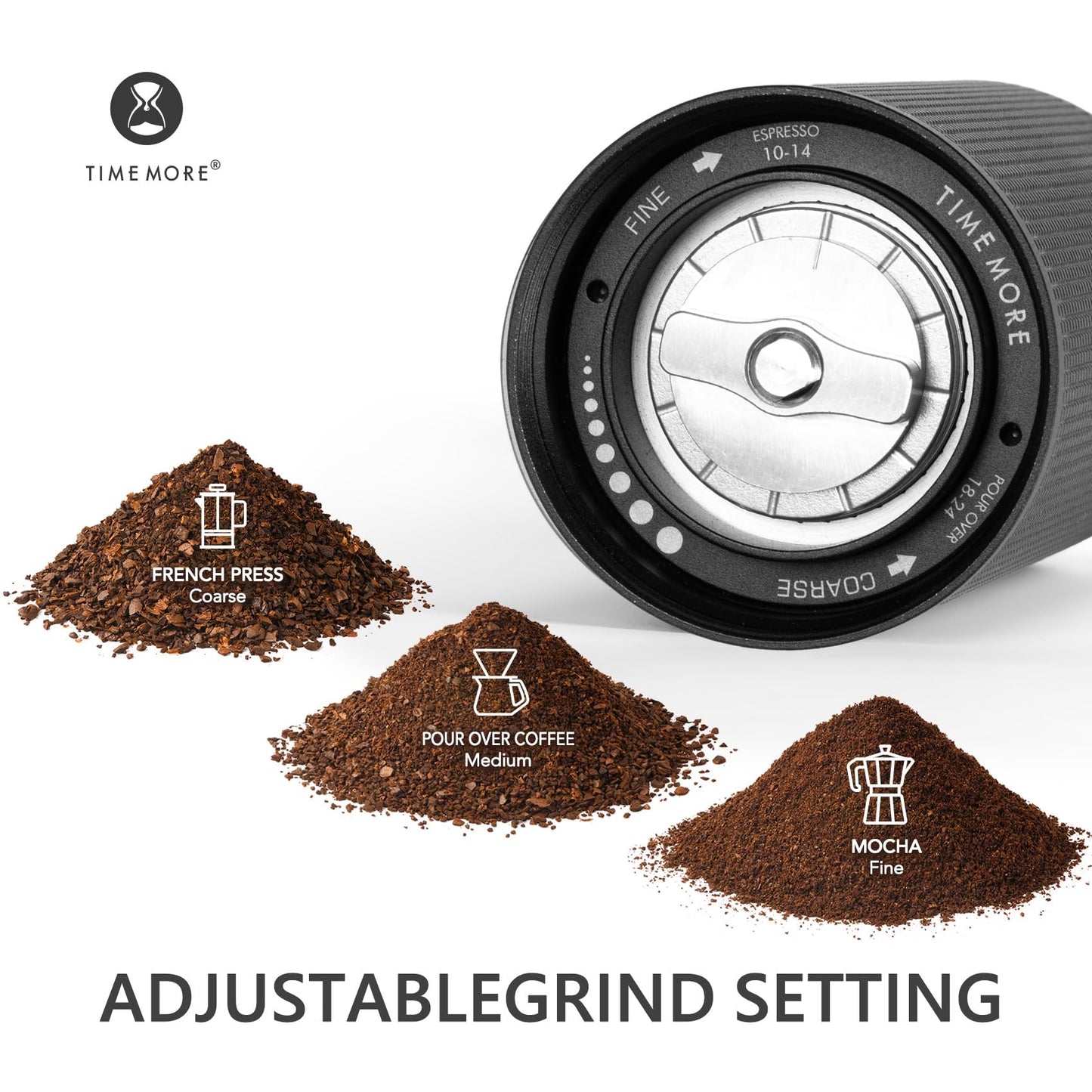 TIMEMORE Chestnut C2S Manual Coffee Grinder - Full Metal Body, 25g Capacity, CNC Stainless Steel