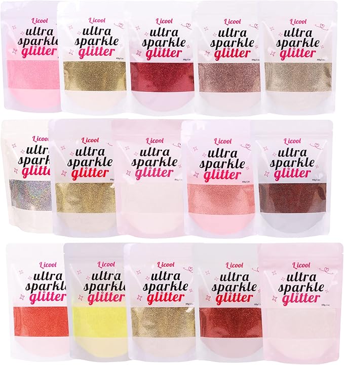 Holographic Fine Glitter, 100g/3.5oz Extra Fine Glitters Powder Packs for Resin, Craft Glitter for Tumblers Candle Slime Making, Festival Body Face Eyeshadow Nail Glitter (Light Gold 1)