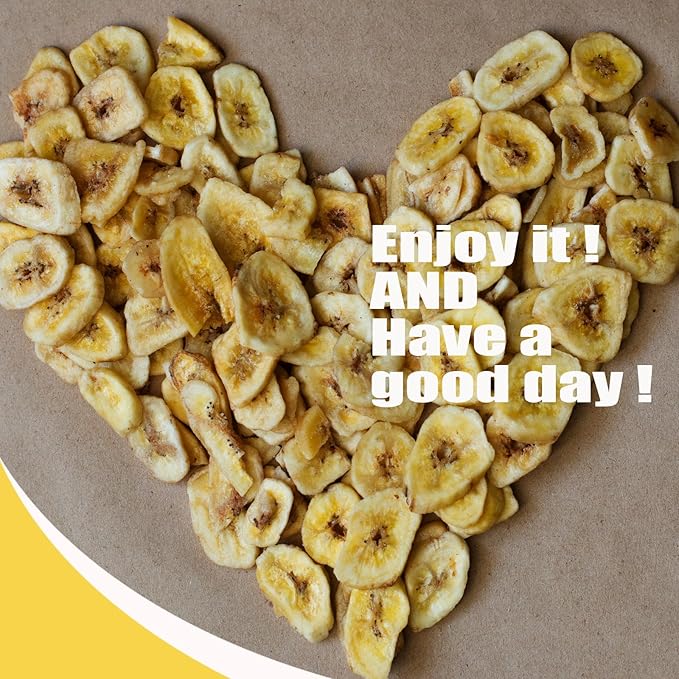 Unsweetened Banana Chips-150g(5.29oz),Bulk Healthy Dried Fruit Snack,Natural Dehydrated Banana Chips