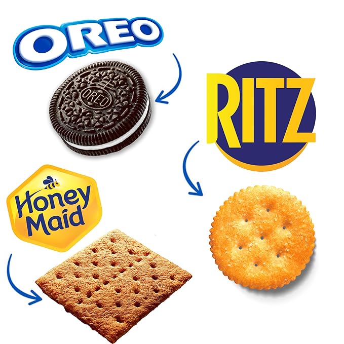 OREO Cookies, RITZ Crackers, Honey Maid Graham Crackers Variety Pack, Family Size, 3 Packs