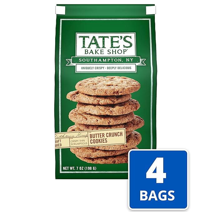 Tate's Bake Shop Butter Crunch Cookies, 7 oz (Pack of 2)