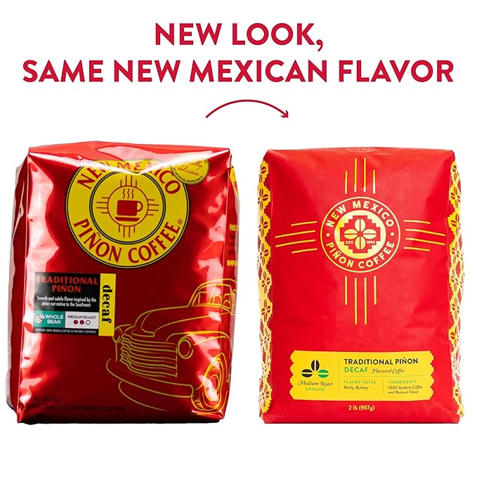 New Mexico Pi챰on Coffee Naturally Flavored Coffee (Traditional Pi챰on Ground Decaf, 2 pound)