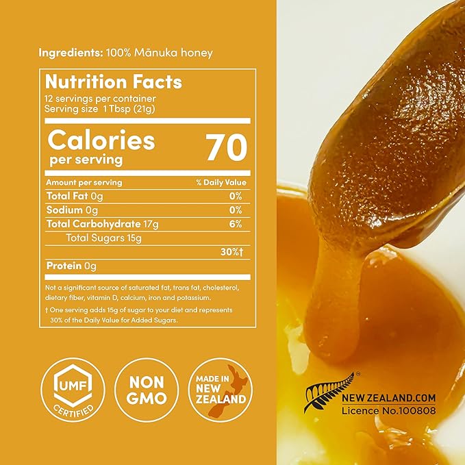 Me Today Manuka Honey UMF 5+/MGO 83+, Organic Manuka Honey Medical Grade from New Zealand, Lab Tested & UMF Certified Authentic-Honey for Daily Wellness, 8.8oz