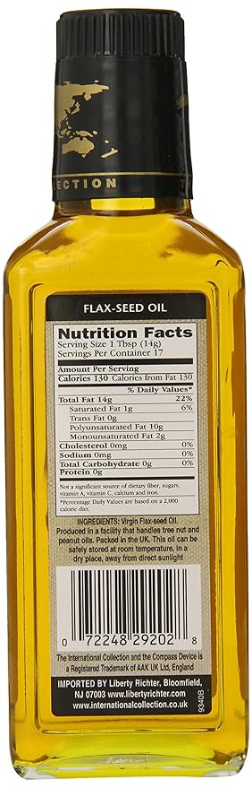 International Collection Oil, Flax Seed, 8.45 Ounce