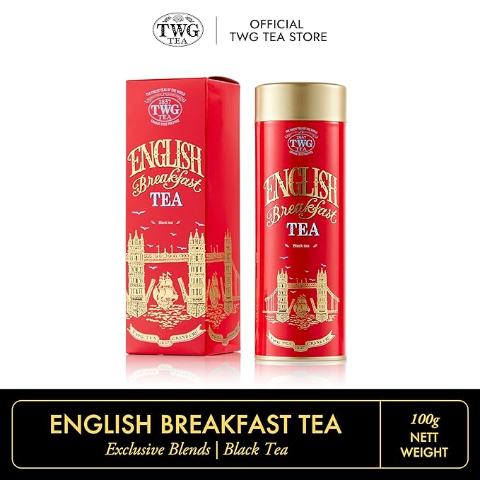 TWG Tea | English Breakfast Tea | Black Tea | Full-Bodied with Floral Undertones | Haute Couture Tin, 110g | Gift Set