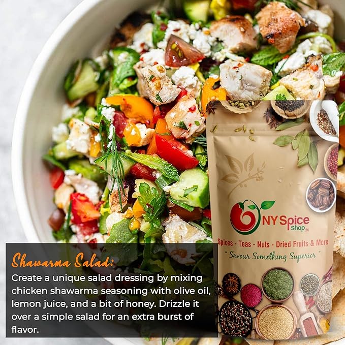 NY Spice Shop Chicken Shawarma Seasoning - Authentic Mediterranean Blend Grilling Spices for Chicken - Fresh Middle Eastern Spice Mix - 6 Ounce