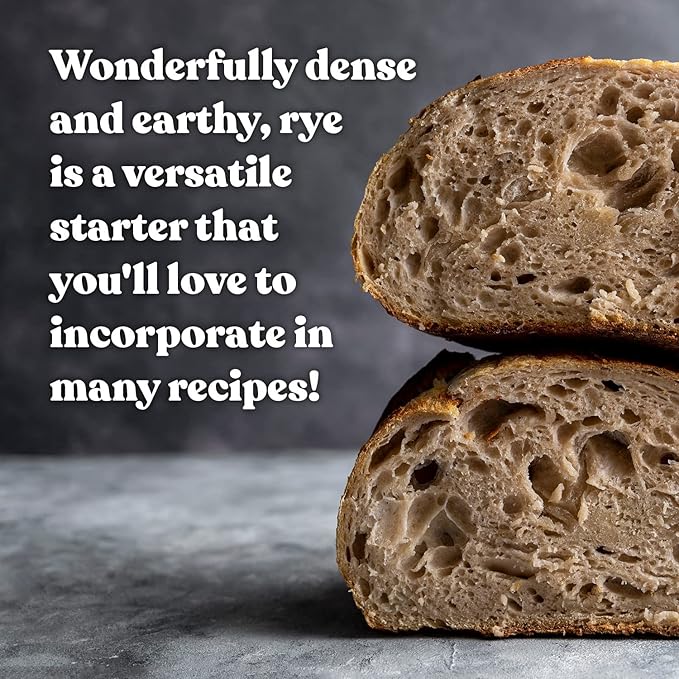 Cultures for Health Rye Sourdough Starter | Heirloom Style Dehydrated Culture for Baking Artisan Bread | DIY English Muffins, Noodles, Waffles, & More | Non-GMO Prebiotic Sourdough Bread