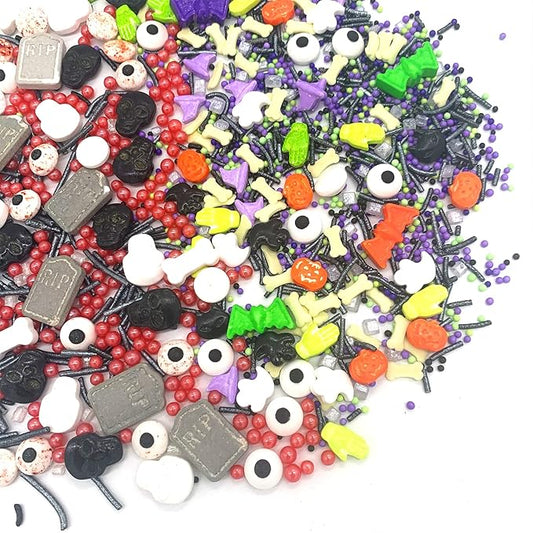7 Ounce Eyes Pumpkin Vampire Sprinkles Halloween Sprinkle Skull Halloween Cupcakes Cake topper Decoration