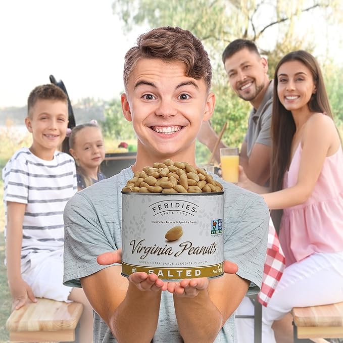 4 Pack-36oz Can Salted Virginia Peanuts