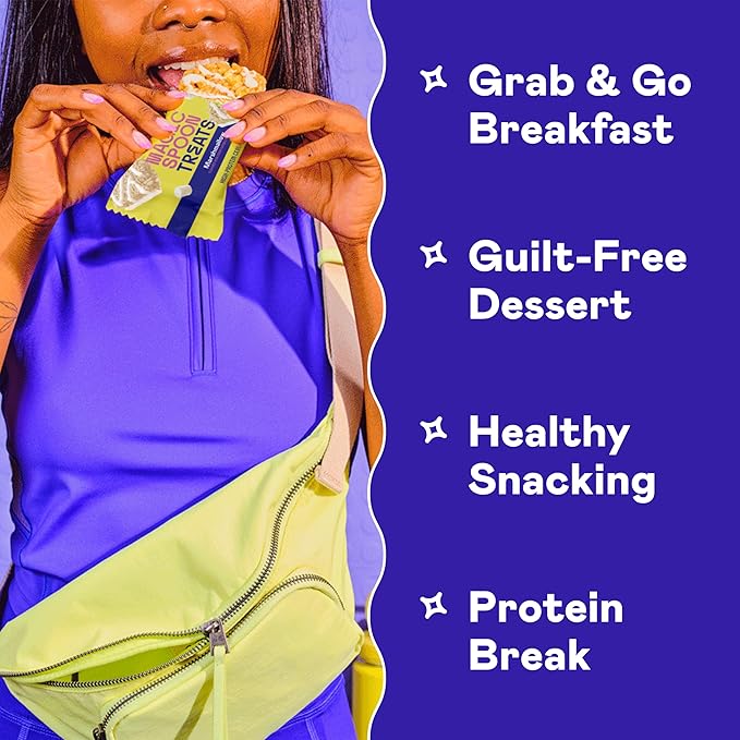 MAGIC SPOON Treats - High Protein, Low Carb, Keto Friendly, 1g of Sugar, Gluten Free, Crispy Treat Protein Bar Cereal Bar, On-The-Go Healthy Snack (Marshmallow, 16 Bars)