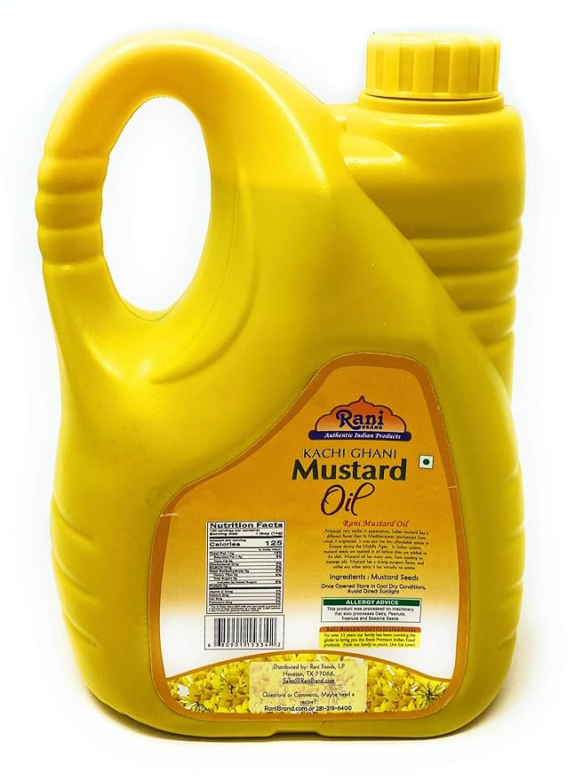Rani Mustard Oil (Kachi Ghani) 67.6 Ounce (2 Liter) NON-GMO | Gluten Free | Vegan | 100% Natural | Kosher