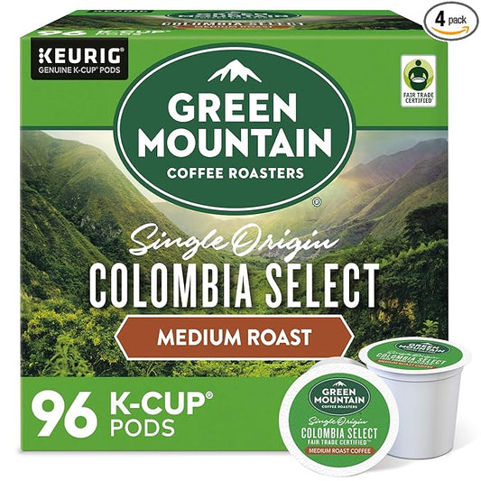 Green Mountain Coffee Roasters Colombia Select Coffee, Keurig Single-Serve K-Cup Pods, Medium Roast Coffee, 96 Count