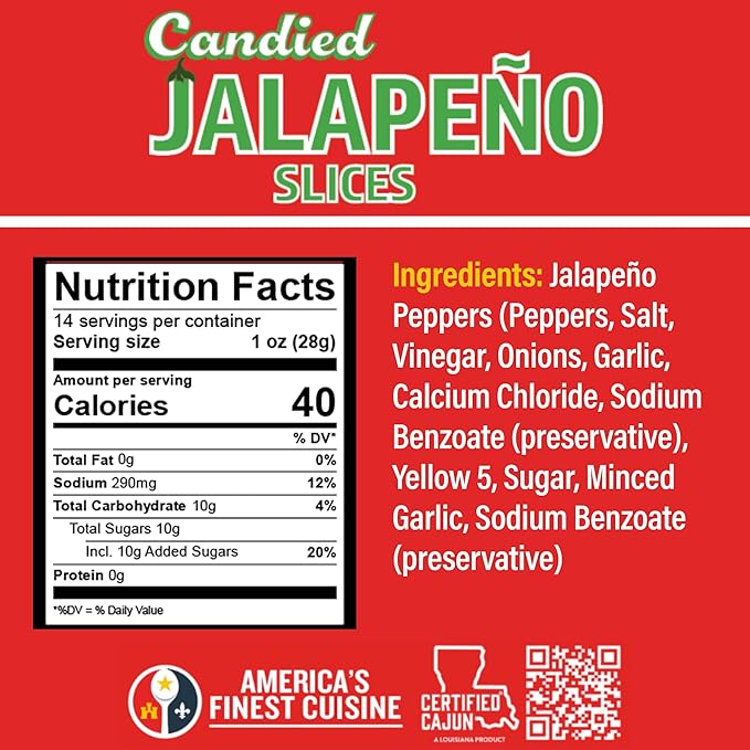 Jalapeño Variety Pack - Candied Jalapeño Slices 14 oz (2) + Sweet Jalapeño Relish 15 oz (2), Louisiana Condiments by Ragin' Cajun