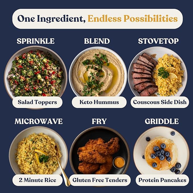 Chef???Kiss Lupin Flakes | 16g Protein, 1g Net Carbs, 15g Fiber | Gluten Free, Low Glycemic, Low Carb | Rice, Couscous, Cornmeal, Breadcrumb Alternative | High Protein, Keto |17 Servings, (24oz)