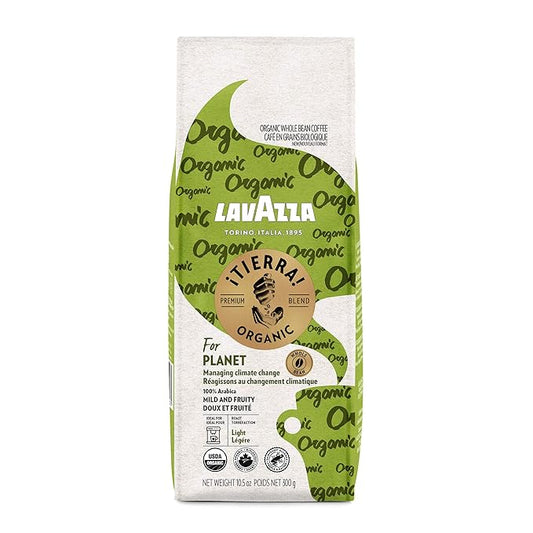 Lavazza 징Tierra! Organic Planet Whole Bean Coffee, Light Roast, 10.5 Oz