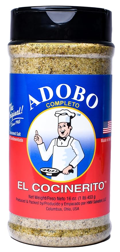 Adobo El Cocinerito | Seasoned Salt Blend | Crafted with Premium Ingredients | Additive-free | Ideal for All Culinary Needs (16 oz)