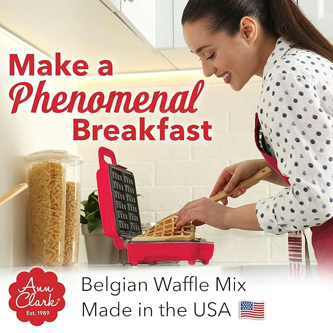 Ann Clark Gourmet Belgian Waffle Mix, 16 oz. Made in USA