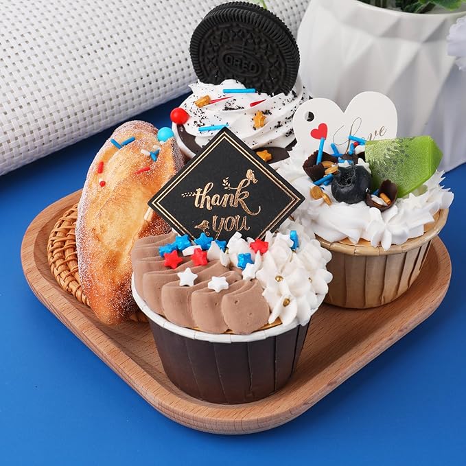 4th of July Sprinkles for Cake Decorating, Patriotic Gold Red White and Blue Sprinkles for Ice Cream Cupcakes Brownie Cookie Baking Topping