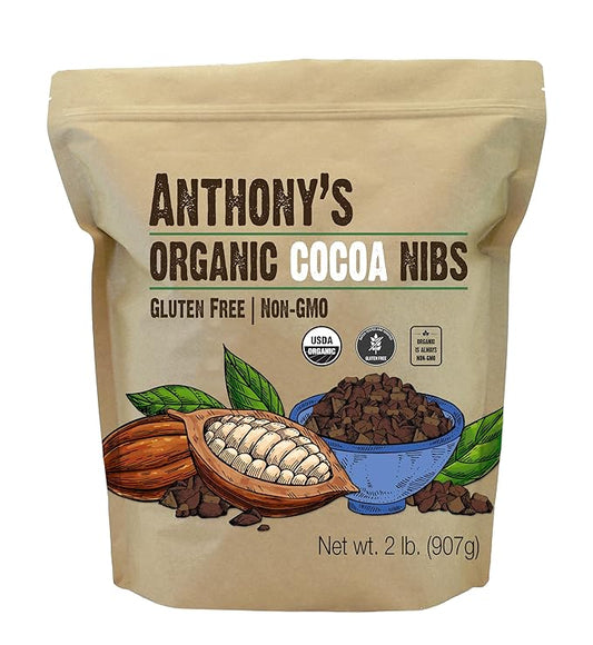 Anthony's Organic Cacao Cocoa Nibs, 2 lb