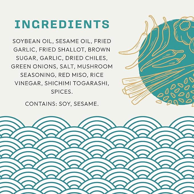 Umami Hottie Crispy Crunchy Chili - The Ultimate Crunchy Texture Topping For Sushi, Dumplings, Eggs, Salad, Dips & More! | Premium Chili Oil W/A Hint Of Sweetness and Spice | Vegan, Gluten-Free | 6 oz