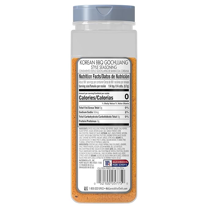 McCormick Culinary Seasoning, Korean BBQ Gochujang Style, No MSG Added, Gluten Free, For Culinary & Professional Kitchens, 24.5 oz