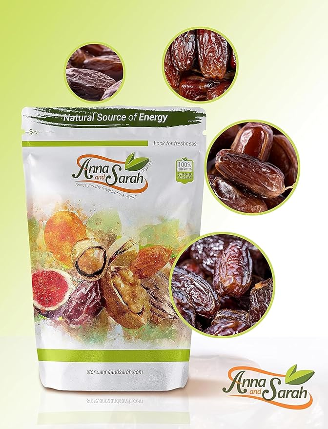 Anna and Sarah Fancy Medjool Dates in Resealable Bag, 1 Lb
