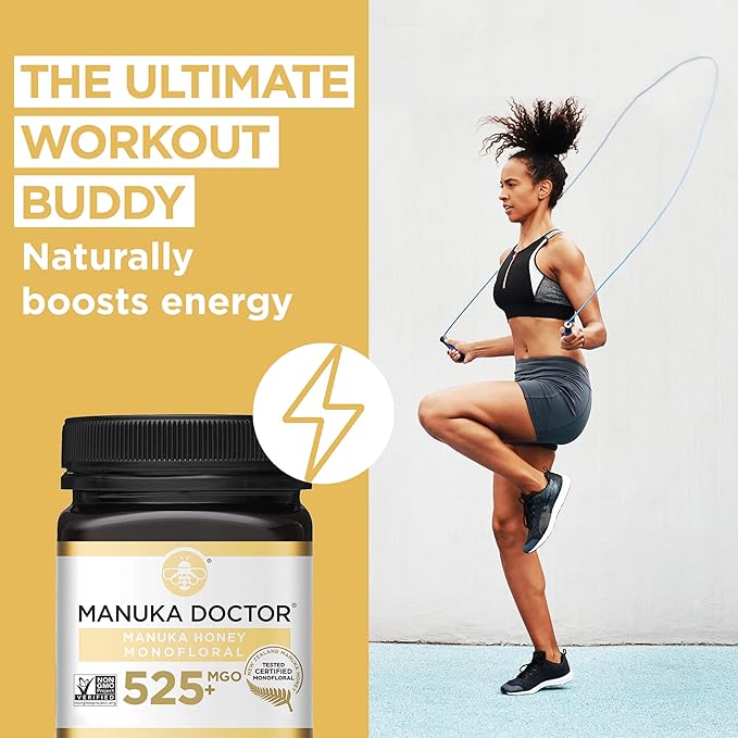 MANUKA DOCTOR - MGO 525+ Manuka Honey Monofloral, 100% Pure New Zealand Honey. Certified. Guaranteed. RAW. Non-GMO (8.75 oz)