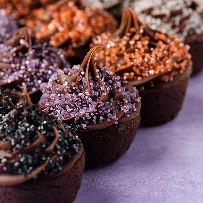 Sweets Indeed Halloween Sugar Sprinkles 4-Pack ??4.52 oz Spooky Sugar Set | White, Orange, Black & Purple Decorating Sugars | Edible Baking Decorations for Cookies, Cupcakes & Cakes