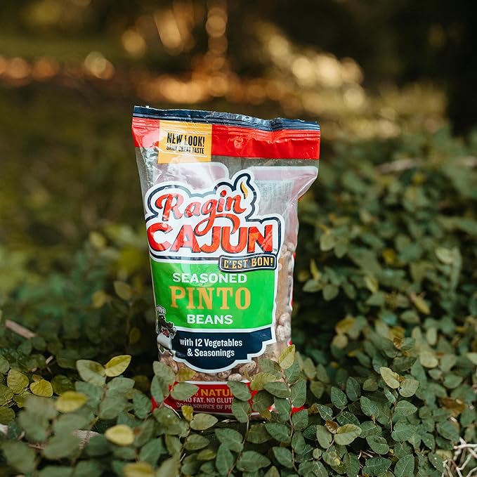 Ragin' Cajun Seasoned Pinto Beans - 16 oz Bag, Gluten-Free, No MSG, Authentic Louisiana Creole Bean Mix for Soups & Sides