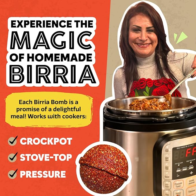 EZ Bombs Birria Bomb Seasoning, Pack of 2 – Authentic Mexican Spice Mix for Tacos, Burritos, Nachos, and Quesadillas – Made with Real Chiles, Herbs, and Spices for Quick and Flavorful Meals
