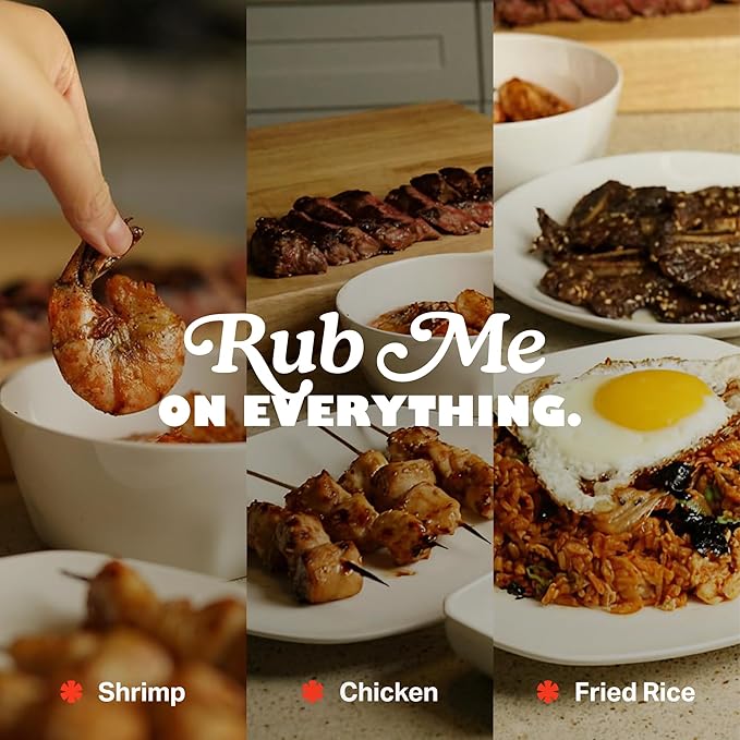RubRub Spicy Korean BBQ Rub ??Seasons Like a Spice, Finishes Like a Sauce ??Bold, Smoky Heat with a Slightly Sweet Finish ??Perfect for Chicken, Seafood, Veggies & Rice ??Restaurant-Quality Korean BBQ at Home