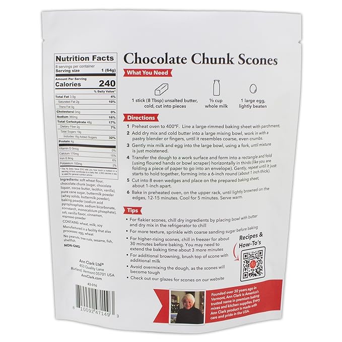 Ann Clark Traditional Chocolate Chunk Scone Mix??"<div>
