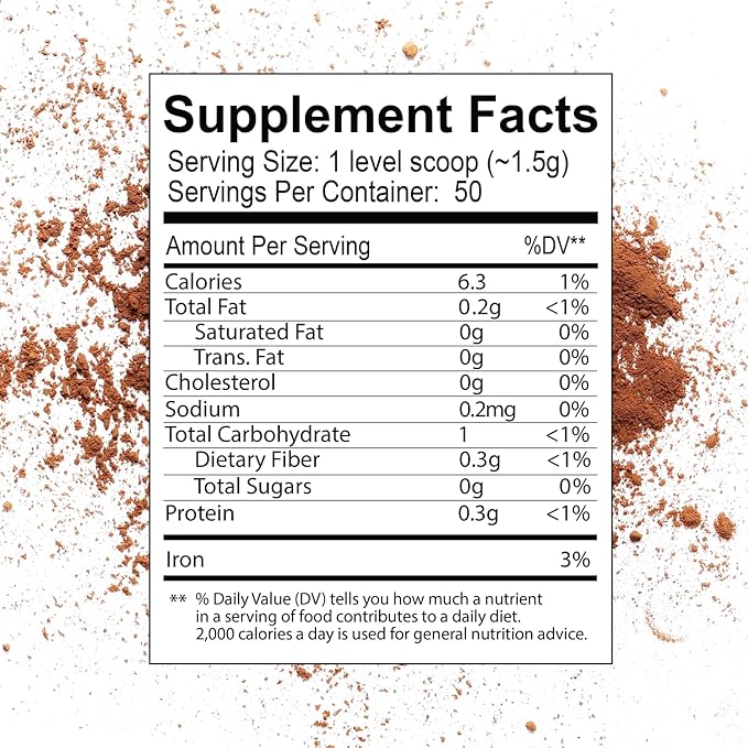 Organic Cacao & 8 Mushroom Immunity Powder ??Non-GMO, Vegan, Raw Rizek Cacao & Functional Mushrooms like Reishi, Chaga, Lion?™s Mane ??In Resealable Glass Jars