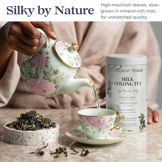 Milk Oolong Tea Loose Leaf ??Premium Chinese Oolong Tea 3oz | Double Milky Aroma & Smooth Taste | Bulk Loose Leaf Tea Tin | Afternoon & Asian Tea