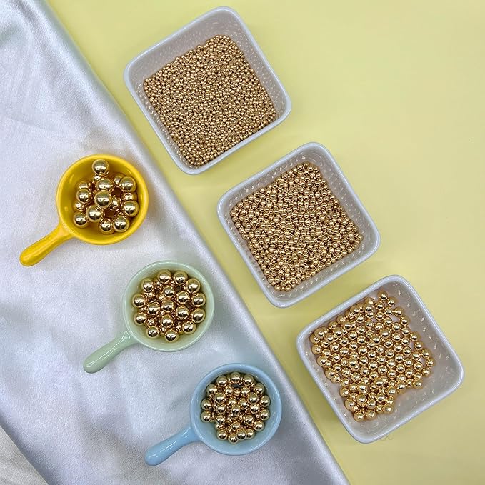 Sprinkles for Cake Decorating, 11Oz Gold Pearl Sprinkles 6 Sizes Mix for Cake Cupcake Ice Cream Donuts Cookie Baking Toppings